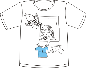 Прикольные футболки: Gorod.dp.ua: девочка и птица